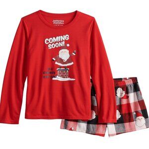 Jammies For Your Families Santa Coming Soon Pajama Set Girls Size 6X  NWT